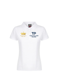 Zuleika Gold Crown - Classic Women's White Polo Shirt