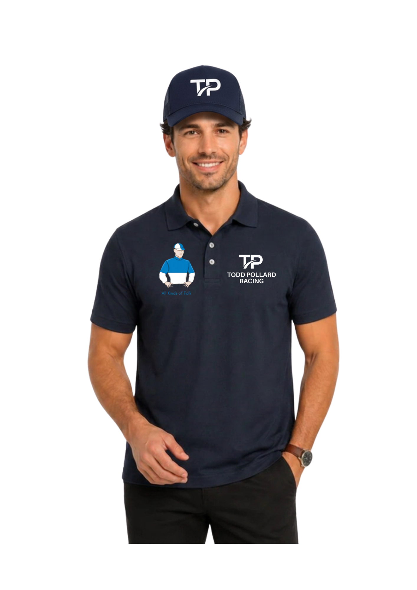 All Kinds of Folk & TPR Classic Men's Navy Polo