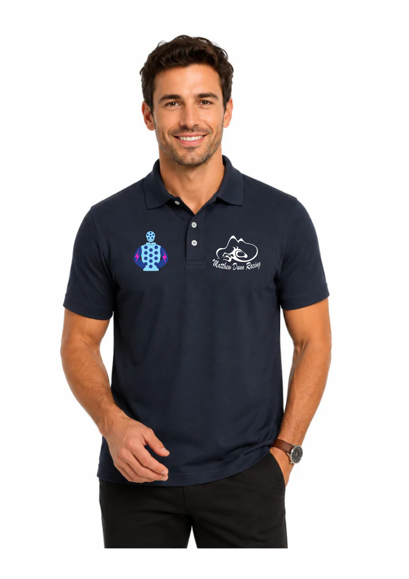 MDR & BBR Classic Men's Navy Polo
