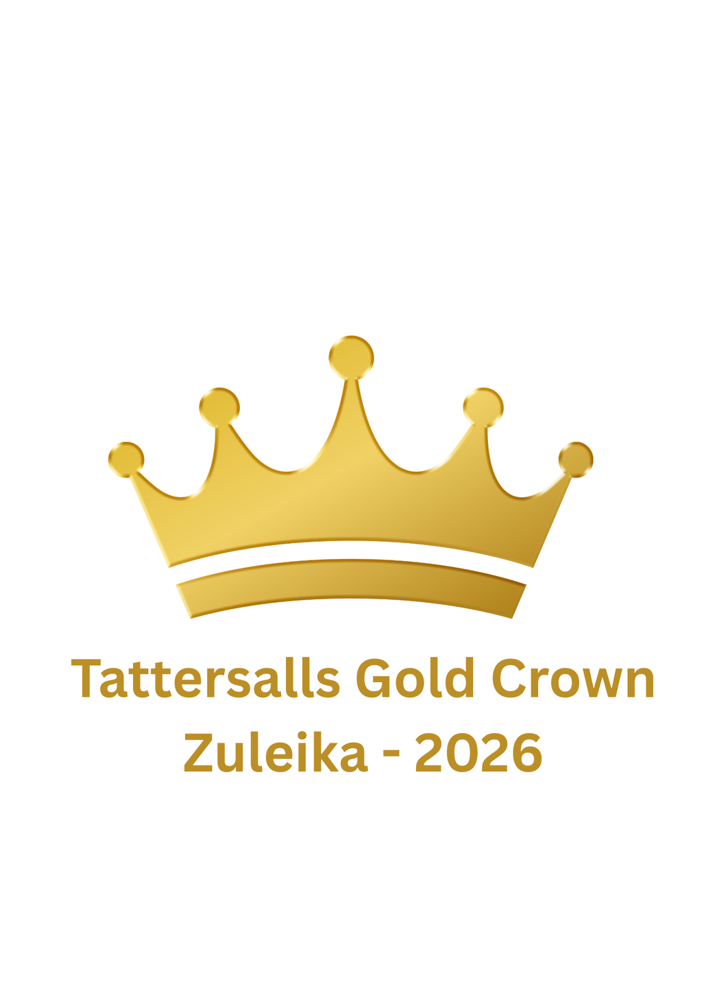 Zuleika Gold Crown - Classic Women's White Polo Shirt