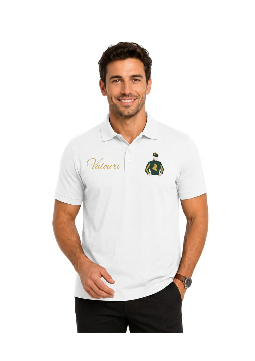 Men's Valouri White Polo Shirt